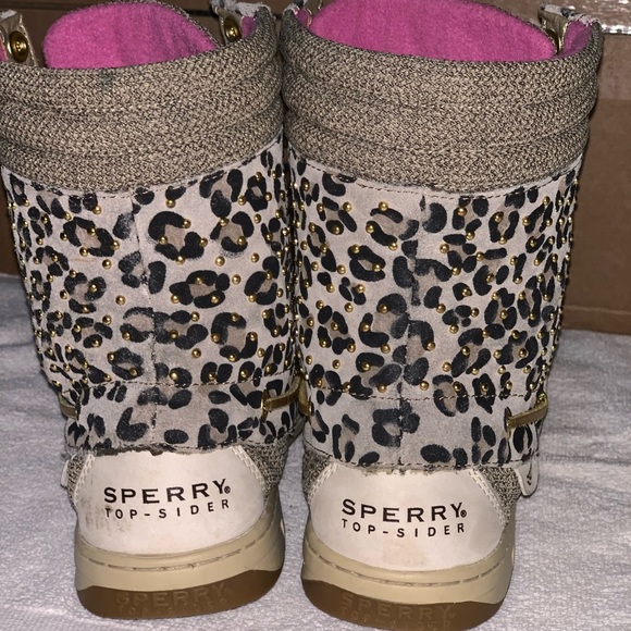 NEW Sperry Top Sider Gold Hikerfish Studded Boots Sz 7.5M - Picture 3 of 4